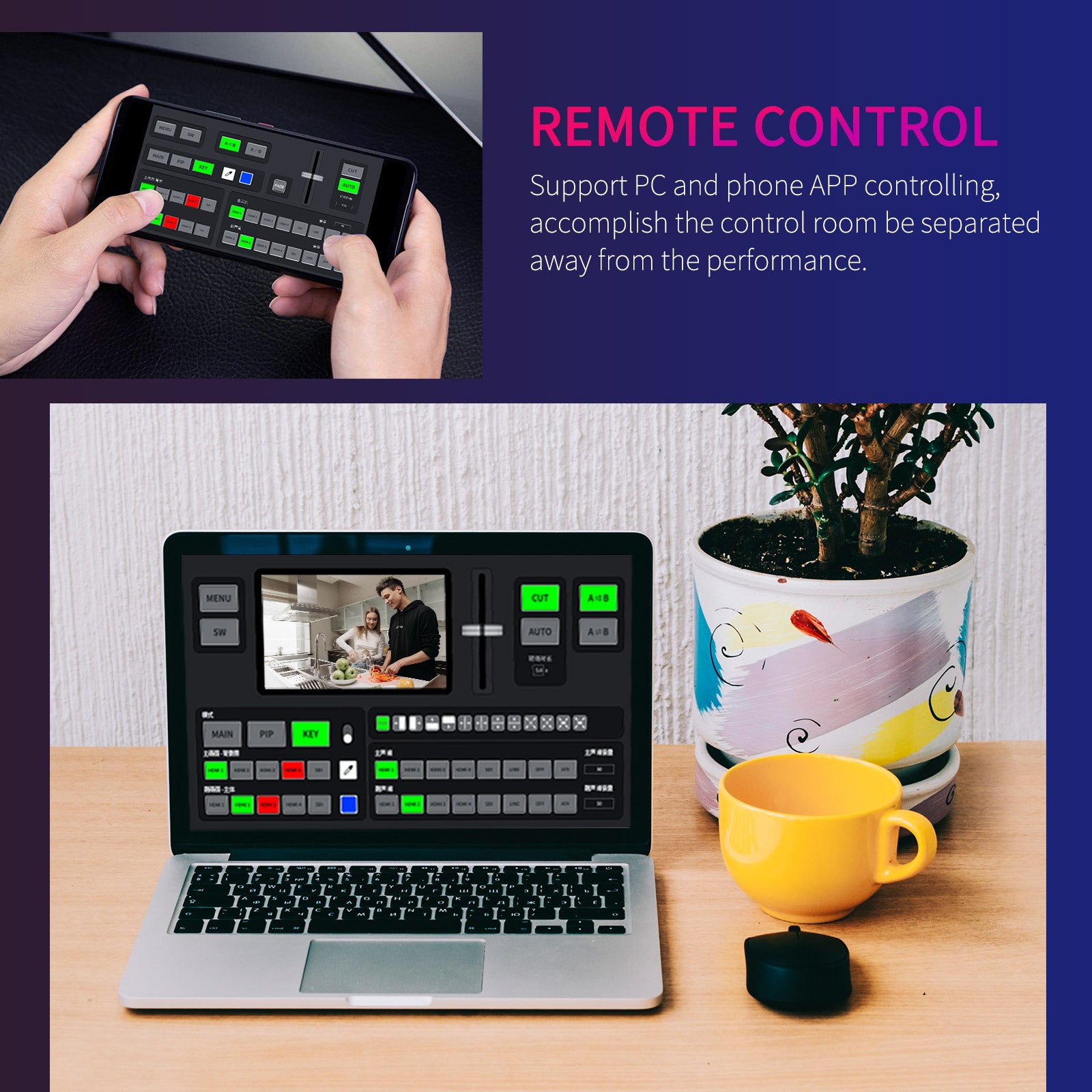 Feelworld L4 Mixer Video 4xHDMI+SDI Touch 10.1" Streaming