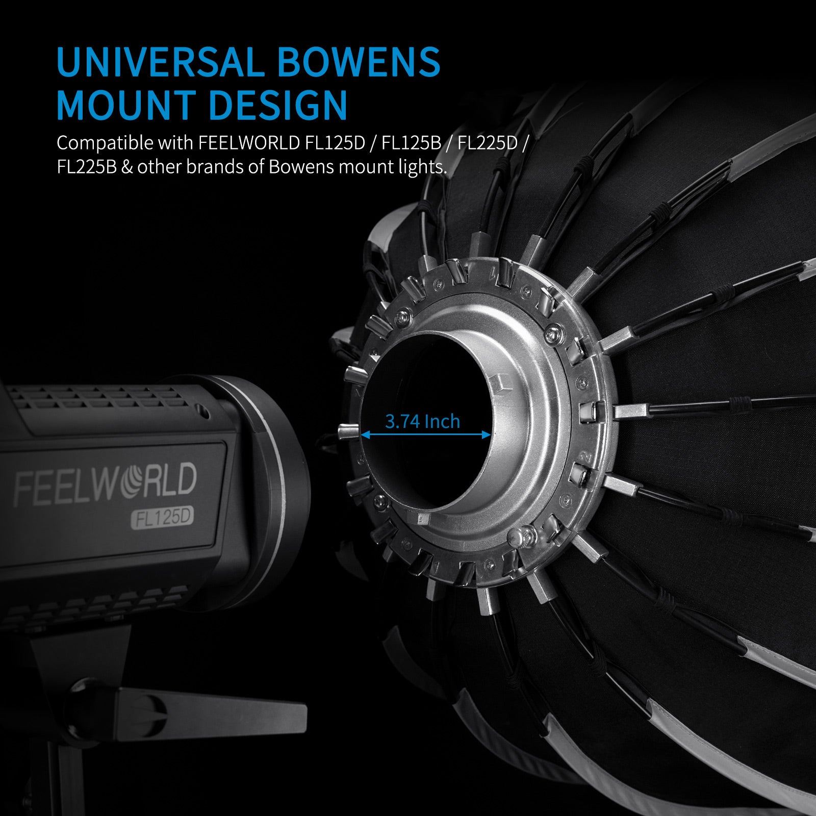 Feelworld FSP90 V2 Softbox parabolico 90cm Bowens
