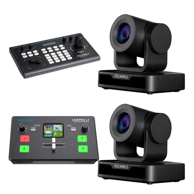 Feelworld Live Stream Set Up KBC10 L1 V1 kit live streaming 2 USB10X