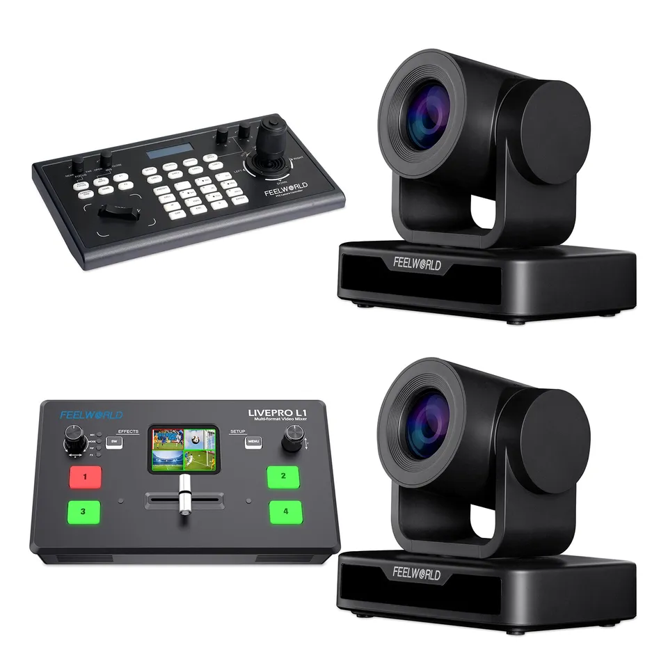 Feelworld Live Stream Set Up KBC10 L1 V1 kit live streaming 2 USB10X