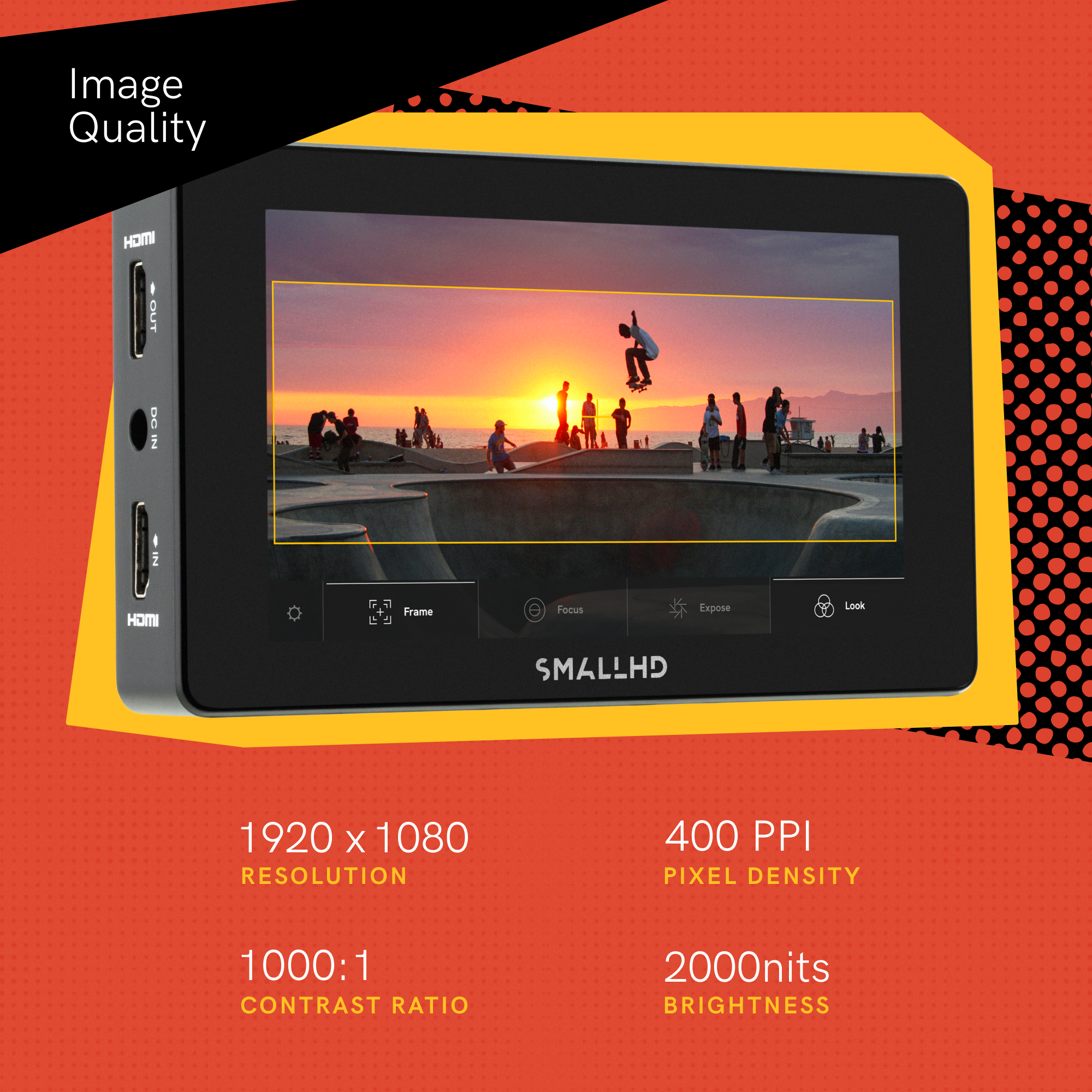 SmallHD Action 5 monitor touchscreen 5" HDMI 2000nit