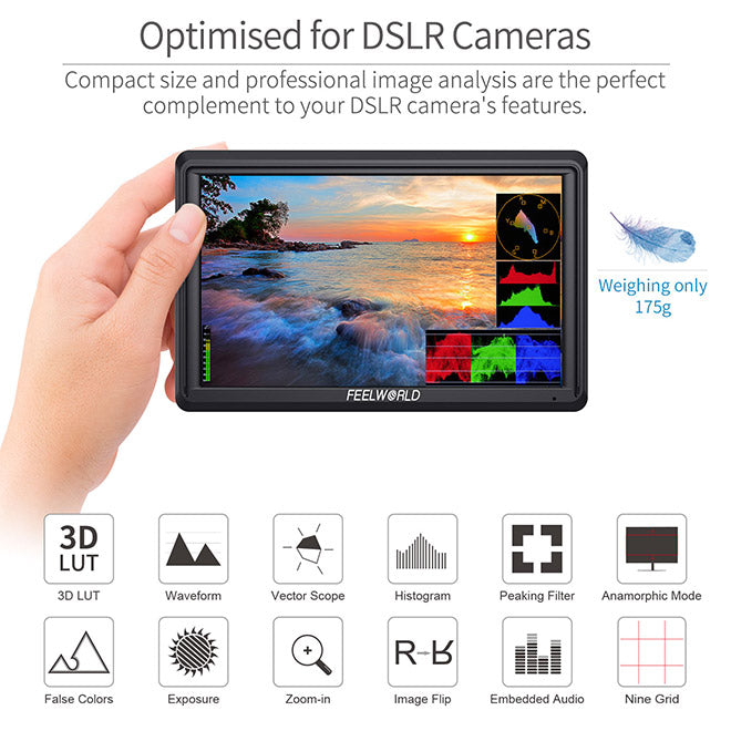 Feelworld FW568 V3 6" Monitor Camera HDMI Full HD 450nit
