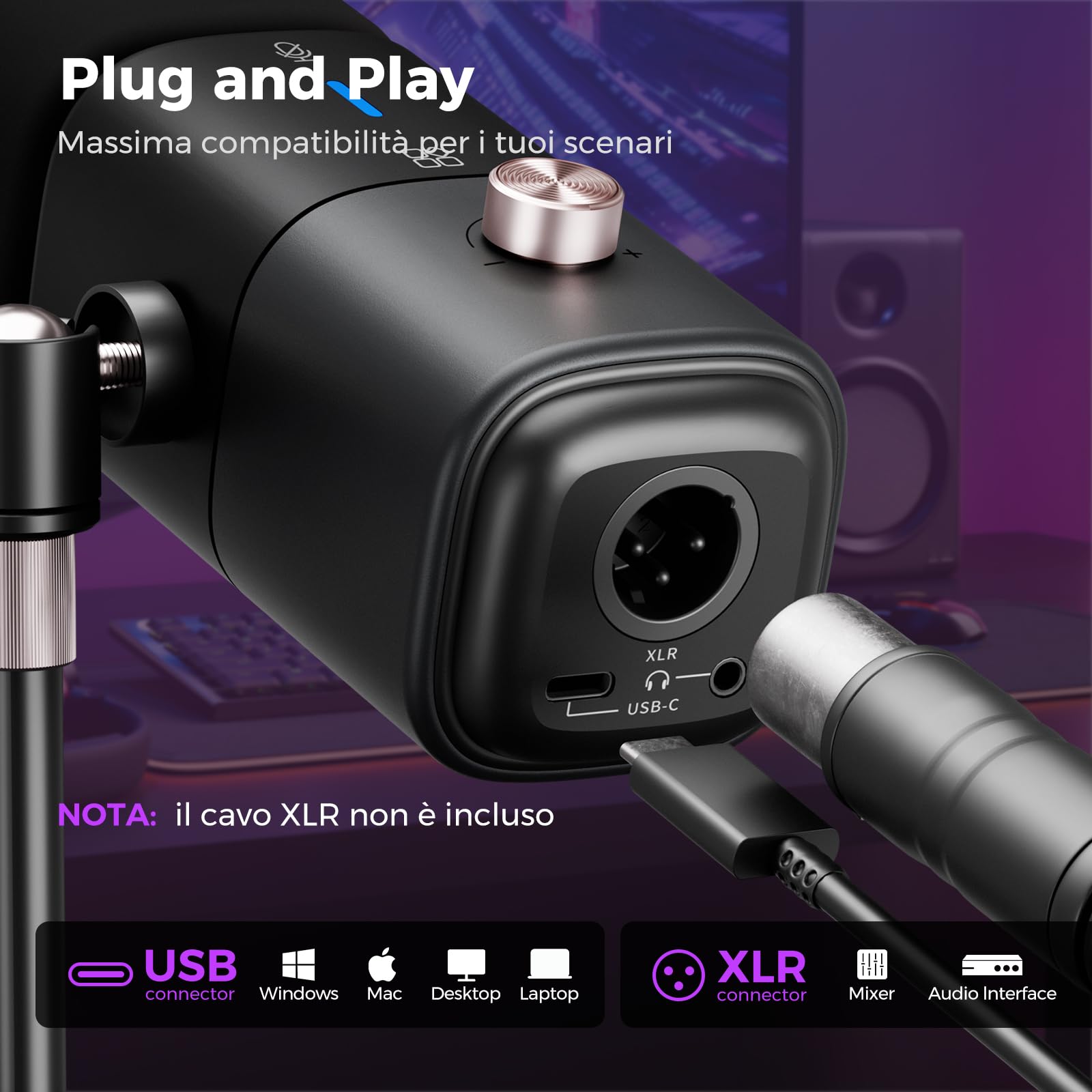 NearStream AM25X Gen3 microfono USB/XLR supercardioide