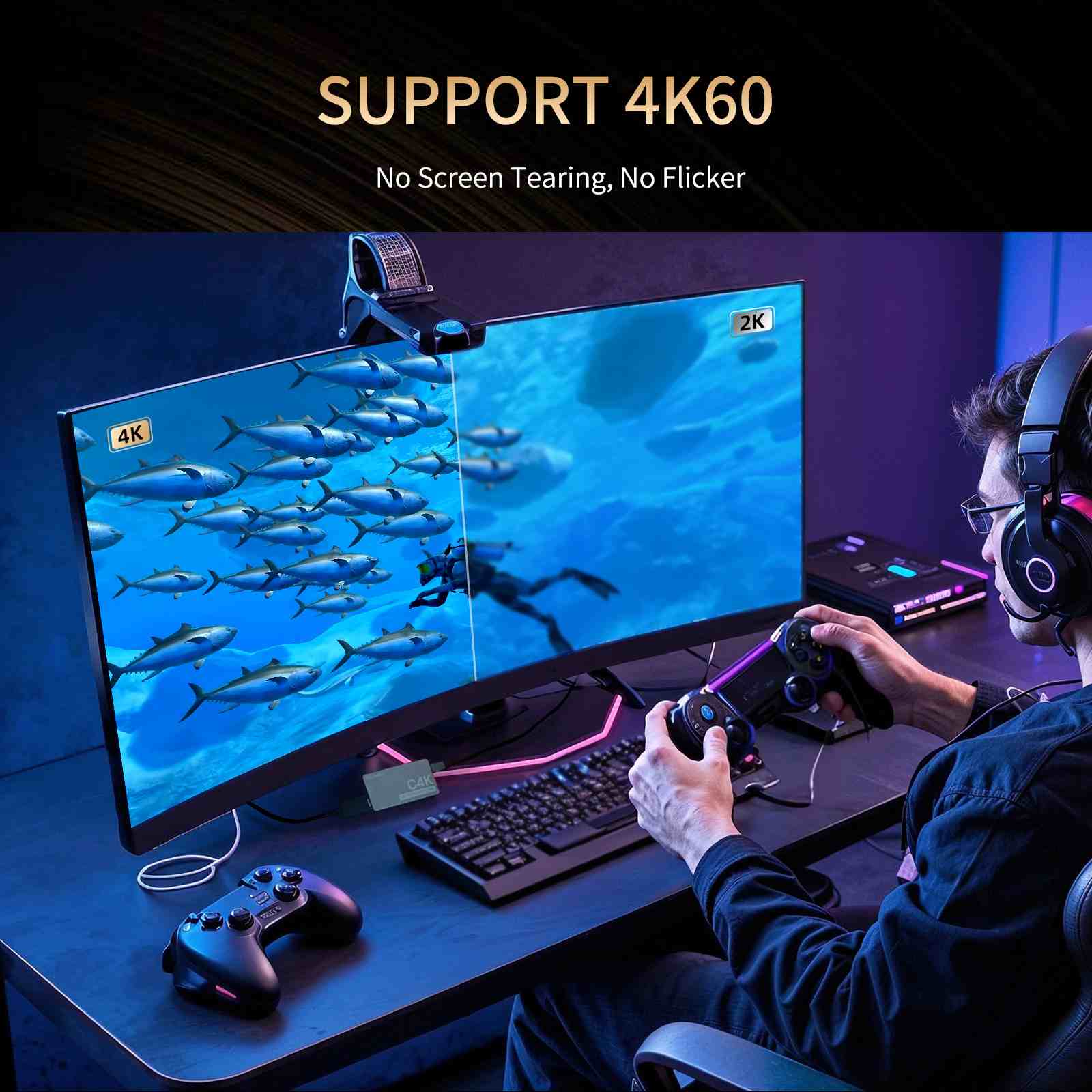Feelworld C4K Scheda Acquisizione 4K60 HDMI Loop-Out USB-C