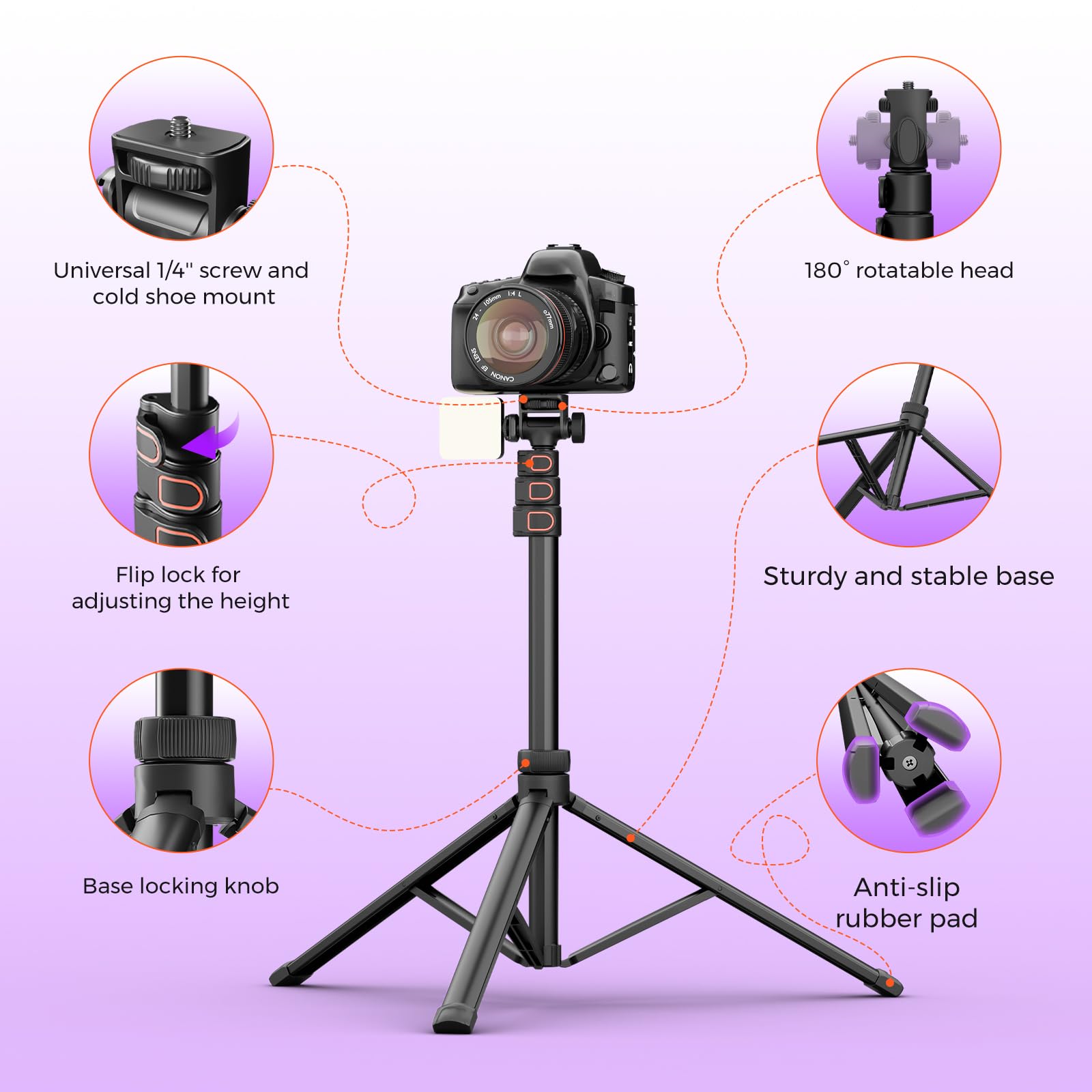 NearStream AW-CZT-02 Treppiede Fotocamera 51-160 cm 3 kg