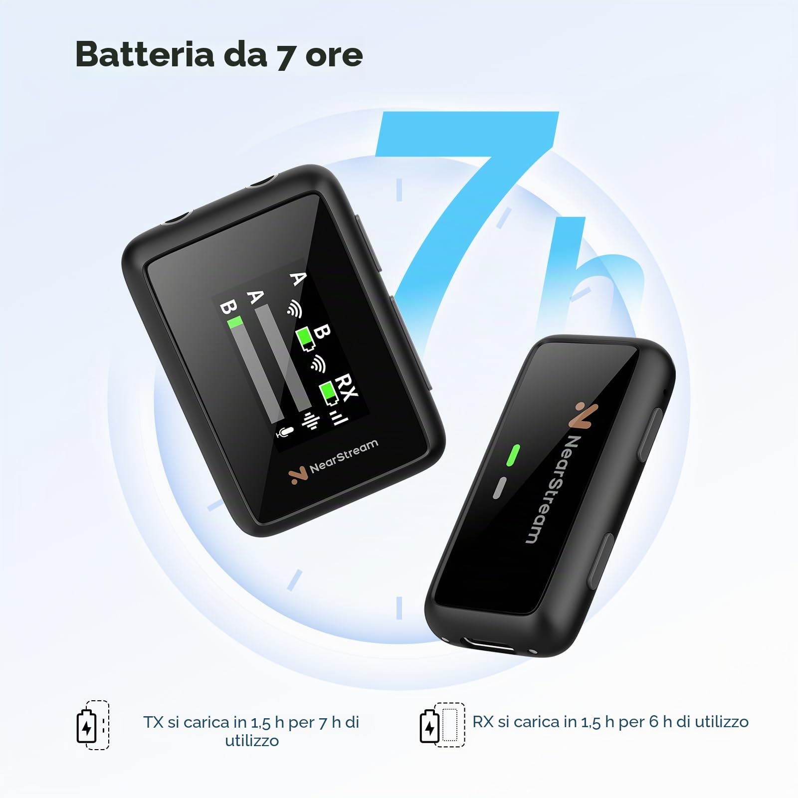 NearStream AWM20T lavalier wireless 200 m con display