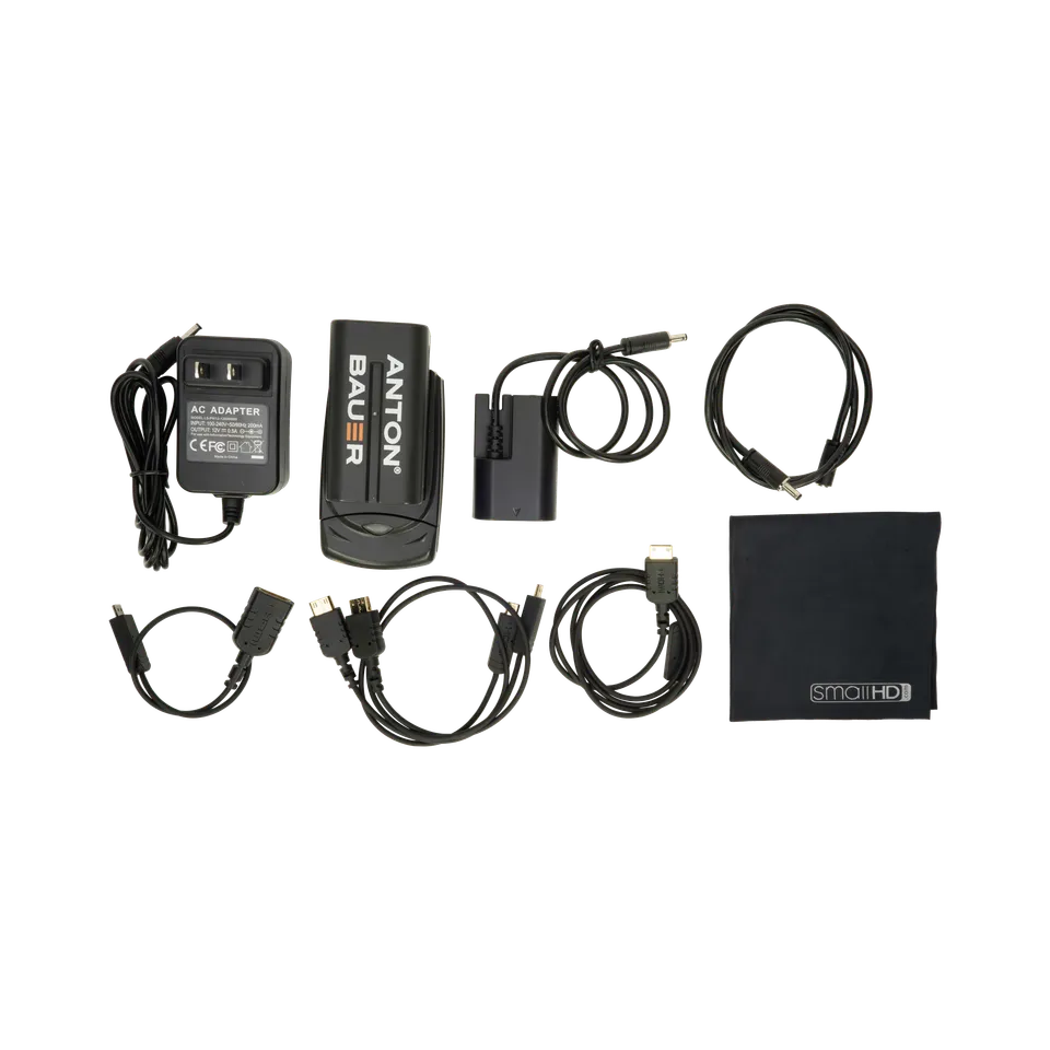 SmallHD FOCUS Pack Canon LP-E6 Batterie Monitor Kit cavi