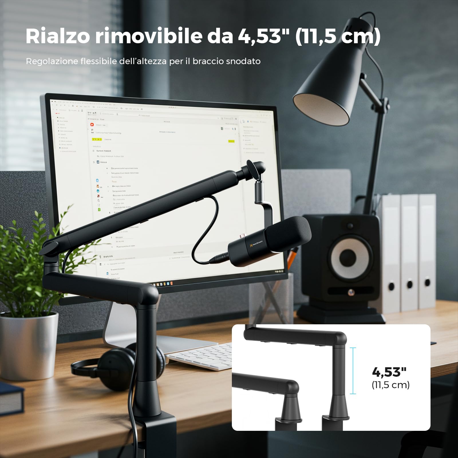 NearStream ST20 supporto microfono a braccio con morsetto