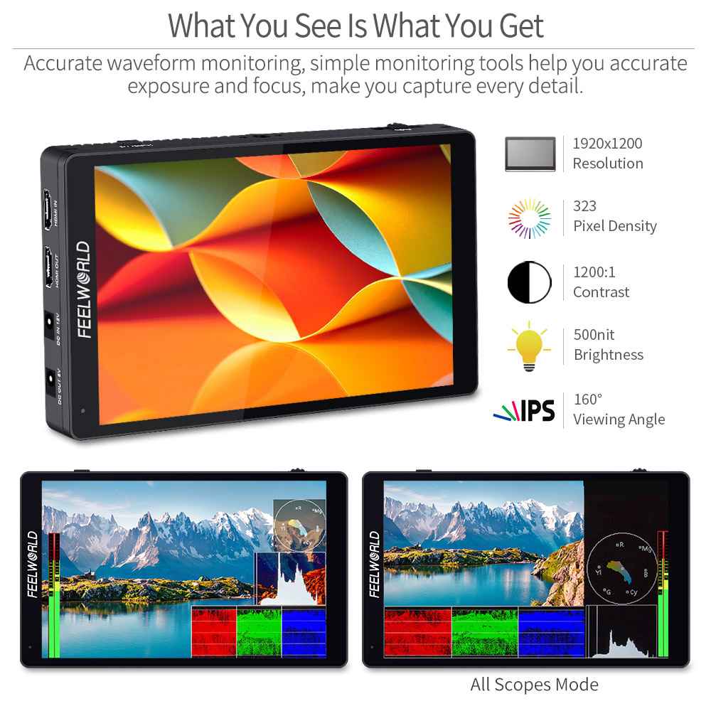 Feelworld F7 PRO Monitor 7 Touch 4K HDMI Standard