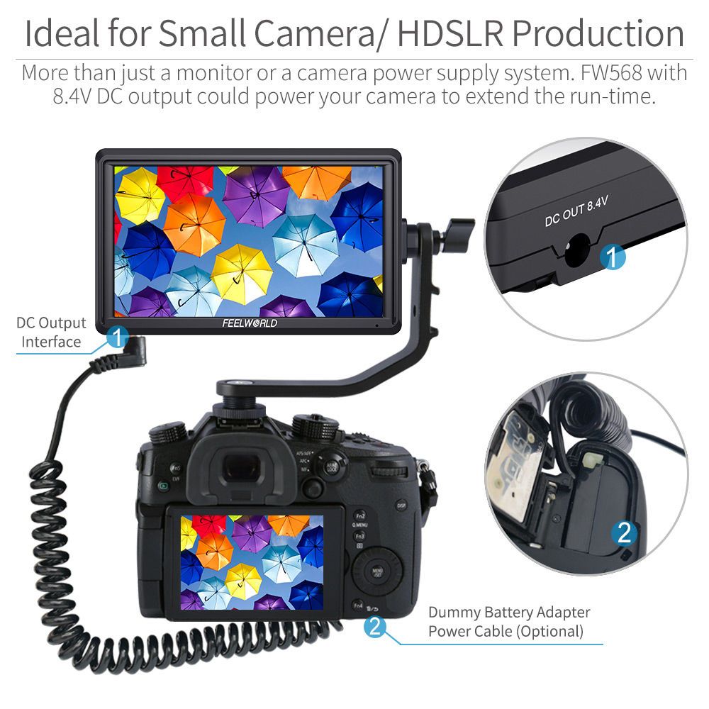 Feelworld FW568 V3 6" Monitor Camera HDMI Full HD 450nit