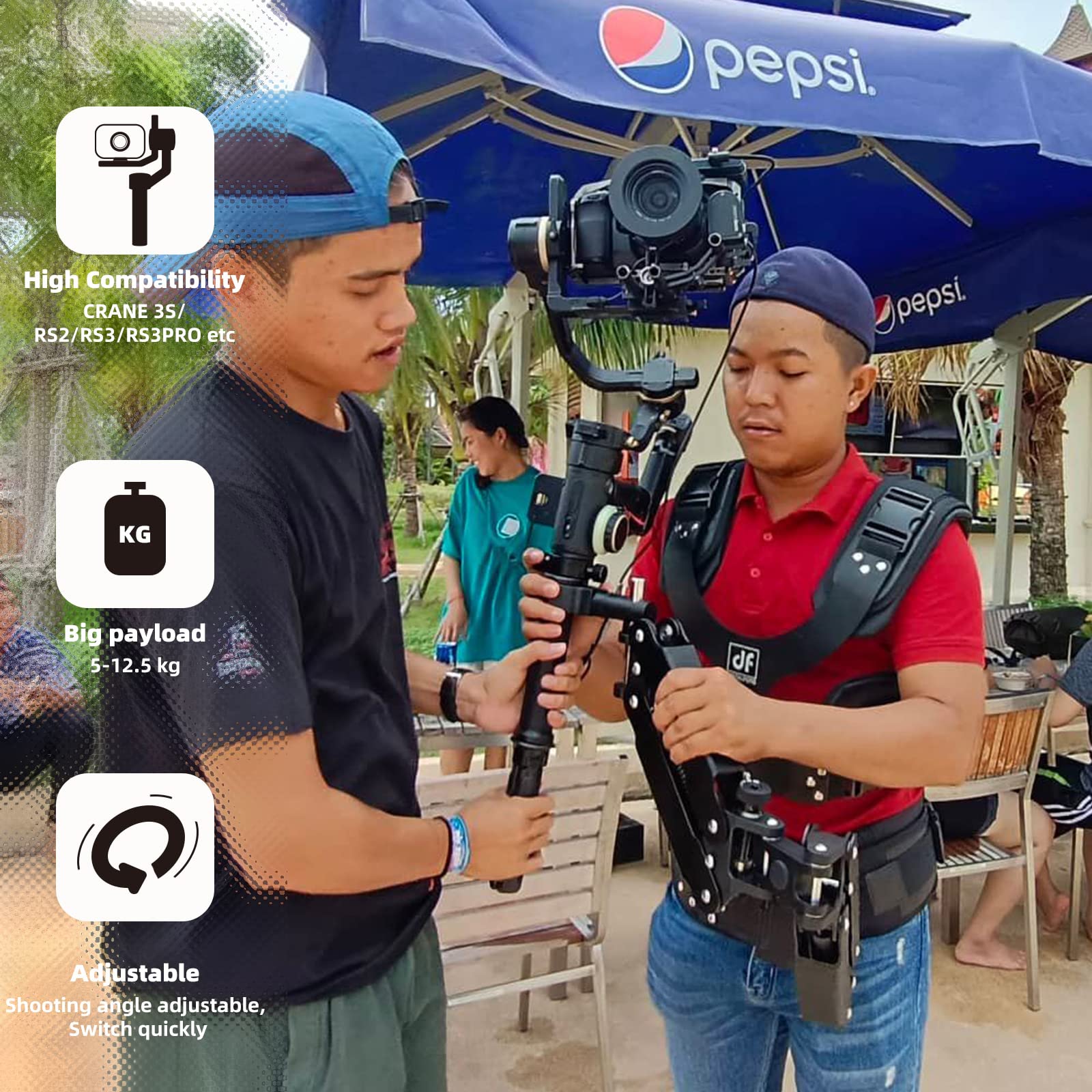 DigitalFoto Steadycam Thanos Pro C3II gilet gimbal 5-12,5kg