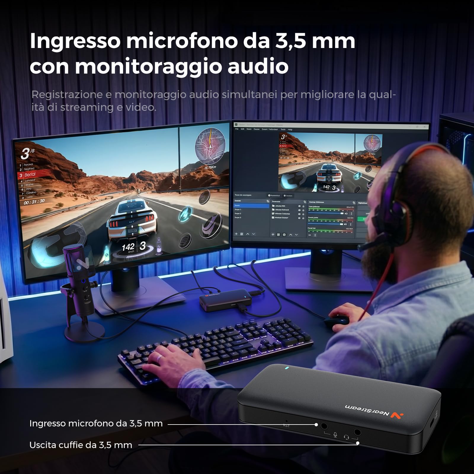 NearStream CCD10 Scheda di Acquisizione 1080p 4K Pass-Through PS5