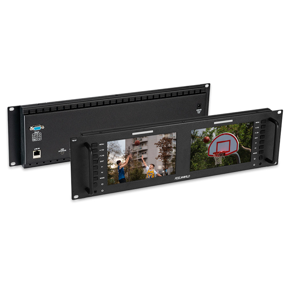 Feelworld D71 PLUS-H monitor rack 7" doppio HDMI waveform LUT