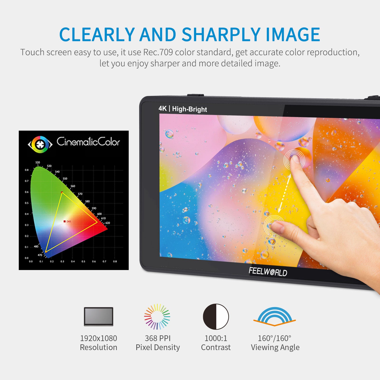 Feelworld LUT6E Monitor Field 6" Touch 1600nit HDMI 4K