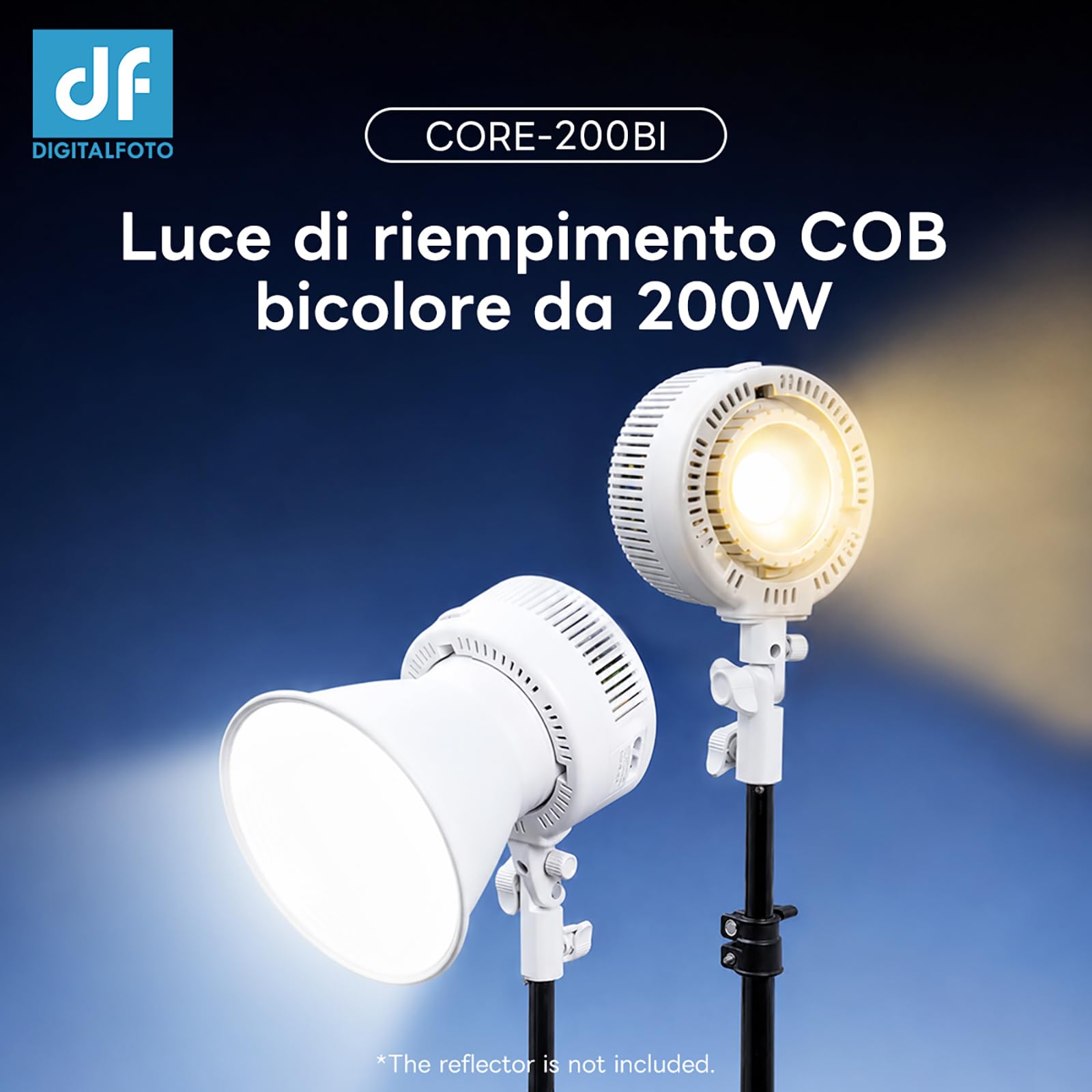 DigitalFoto LIGHT COB 200W luce video bicolore 2700K-6500K