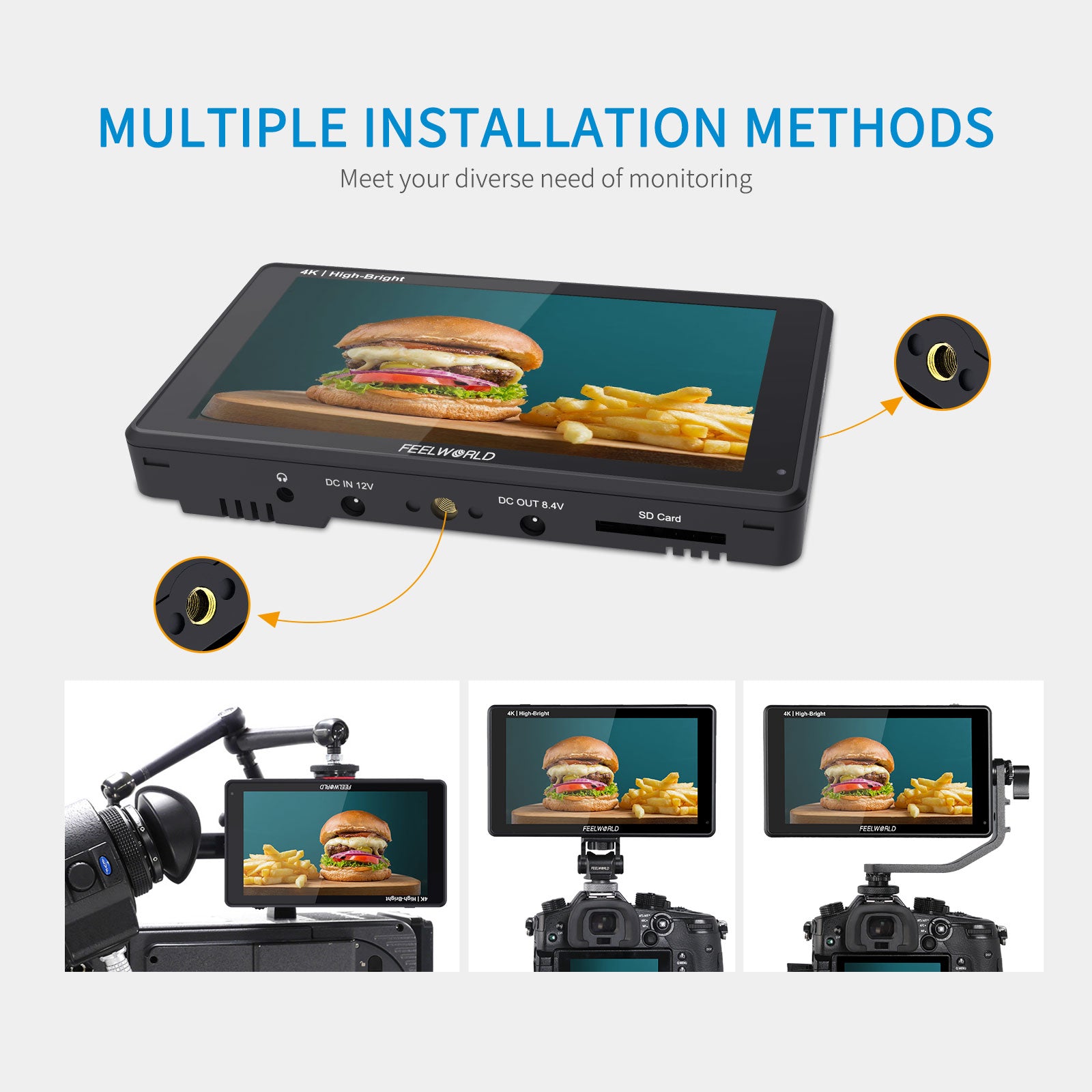 Feelworld LUT6E Monitor Field 6" Touch 1600nit HDMI 4K