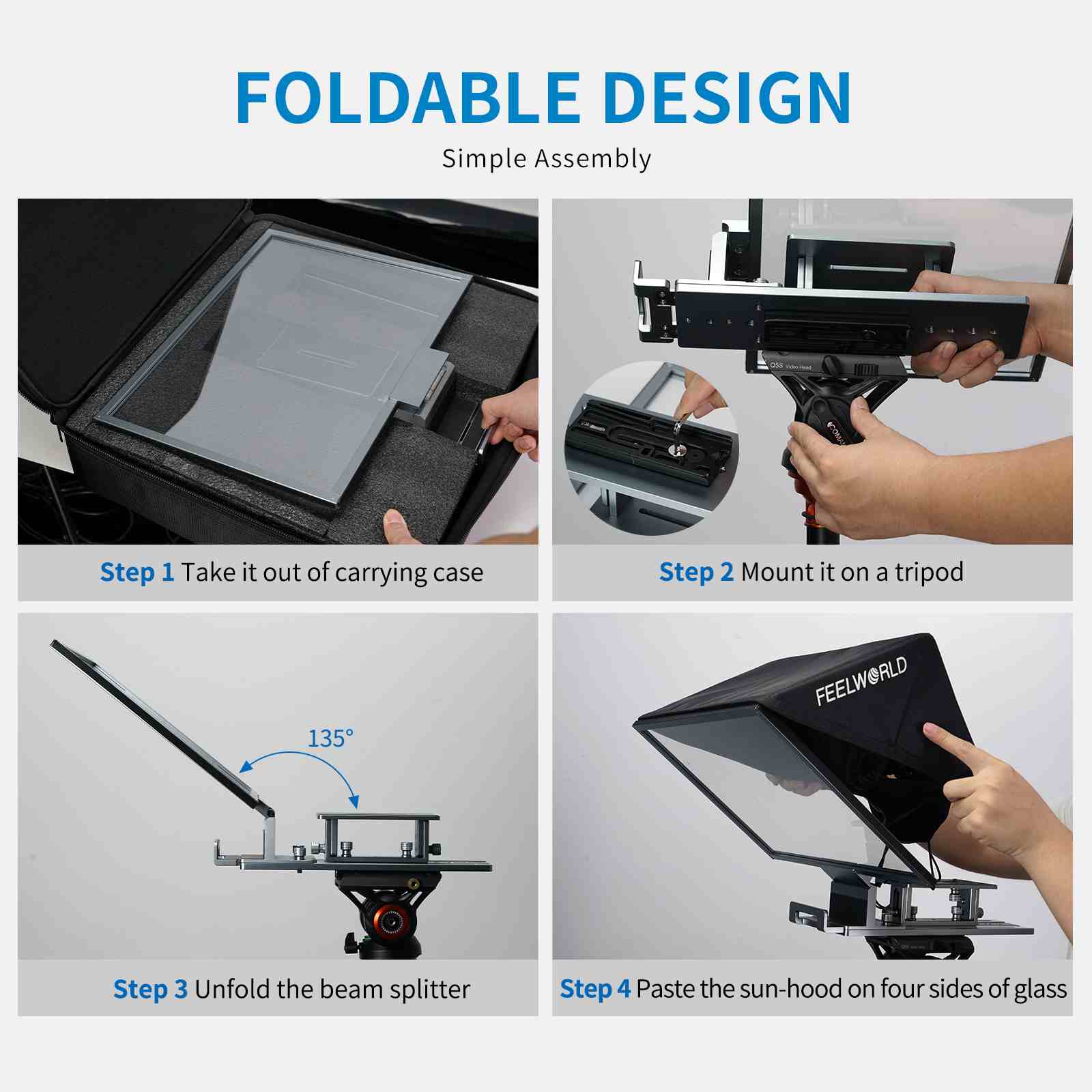 Feelworld TP16 gobbo 16 pollici pieghevole per tablet e DSLR