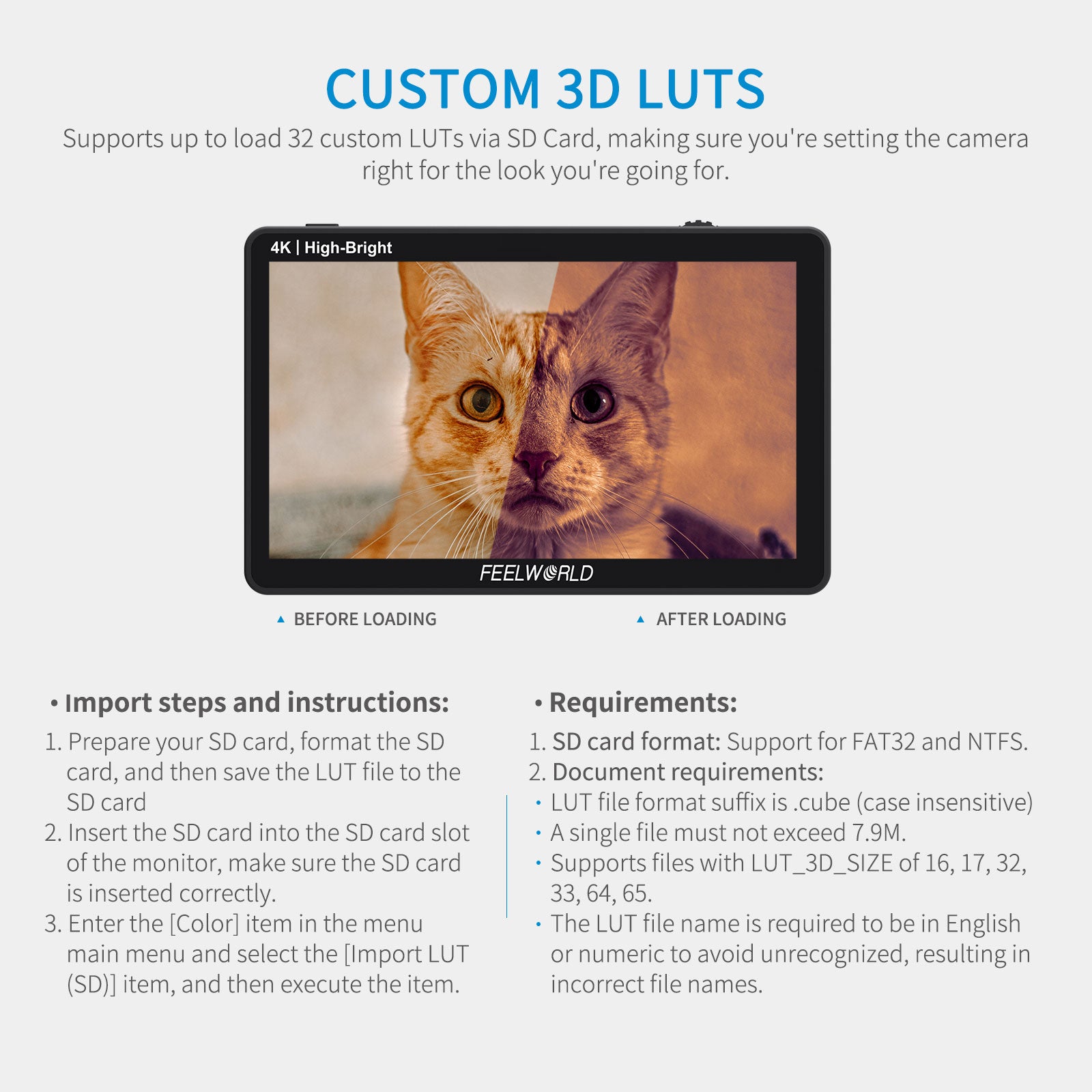 Feelworld LUT6E Monitor Field 6" Touch 1600nit HDMI 4K