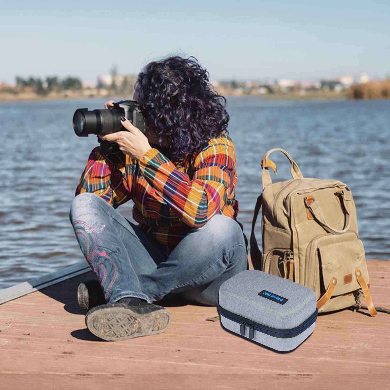 Feelworld custodia monitor 7 pollici borsa trasporto field
