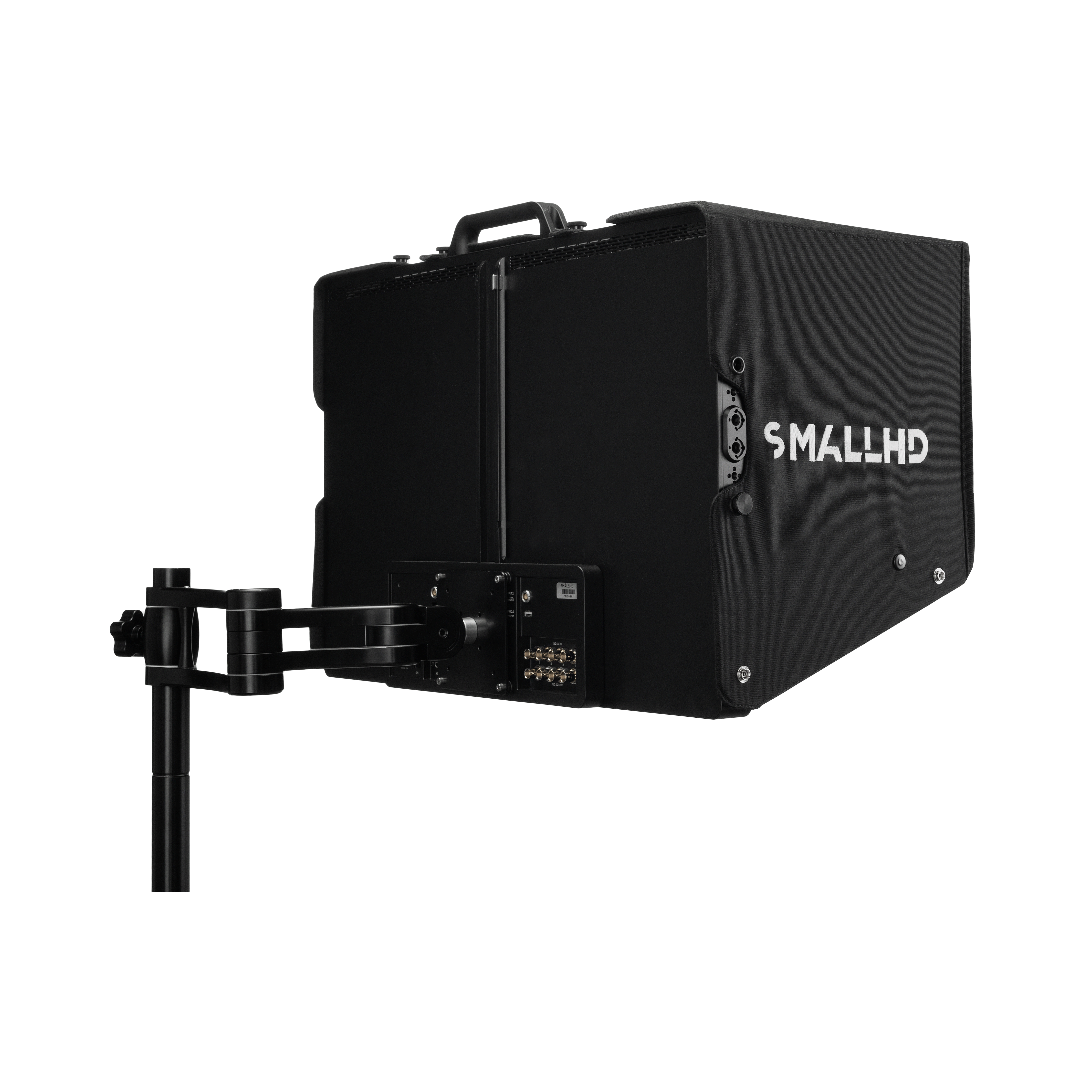 SmallHD Sunhoods paraluce OLED 27 monitor 4K tessuto 3/4 lati