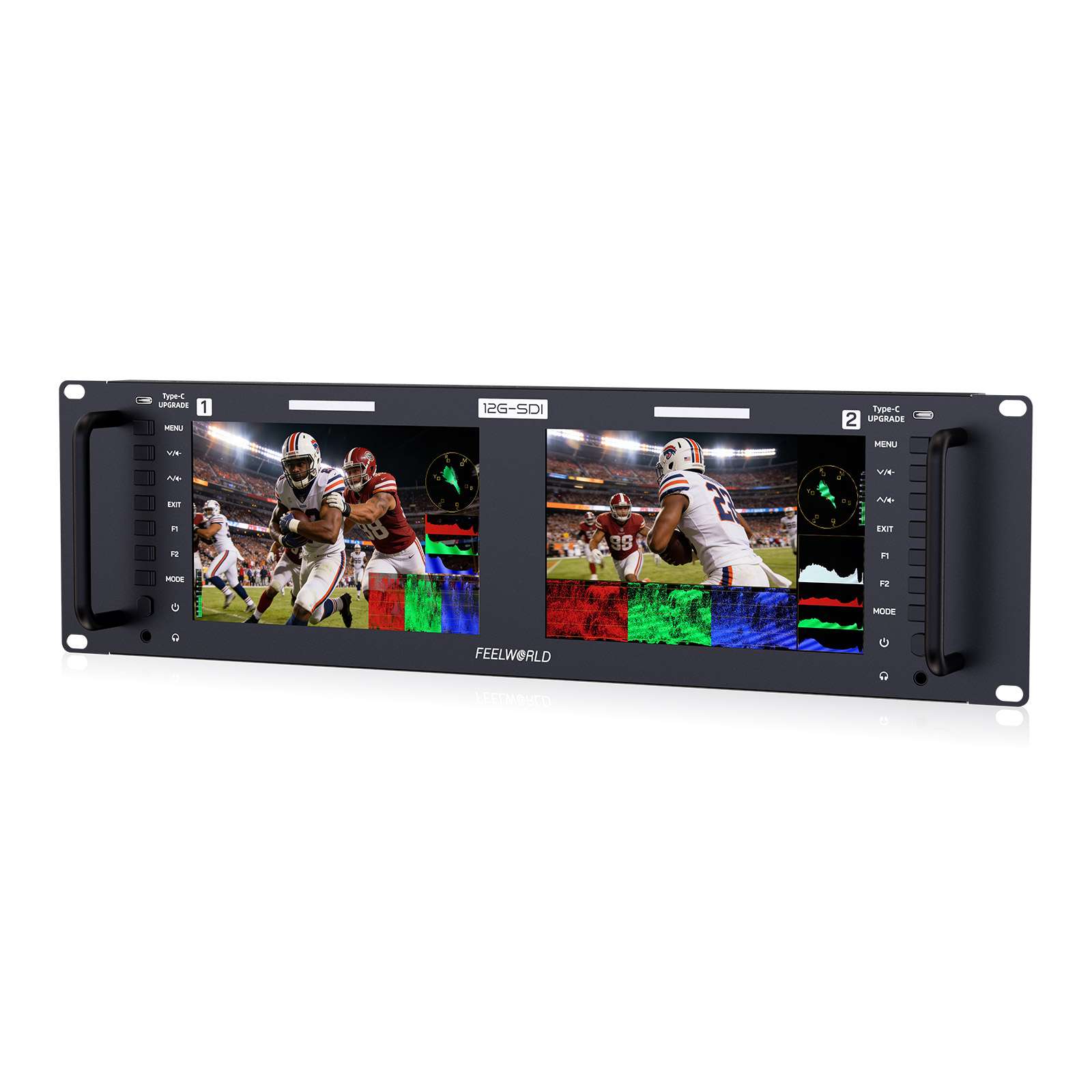 Feelworld FRM701G Monitor Rack 3RU Doppio 7" 12G-SDI 4K