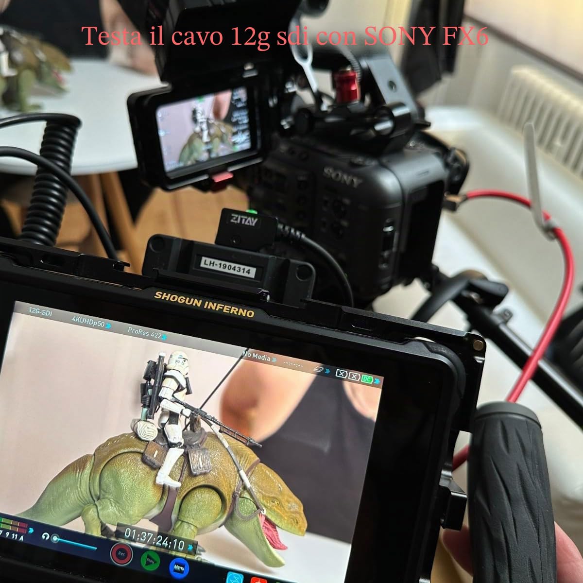 DigitalFoto AR12 cavo SDI 12G BNC 0.5m rosso 75Ω