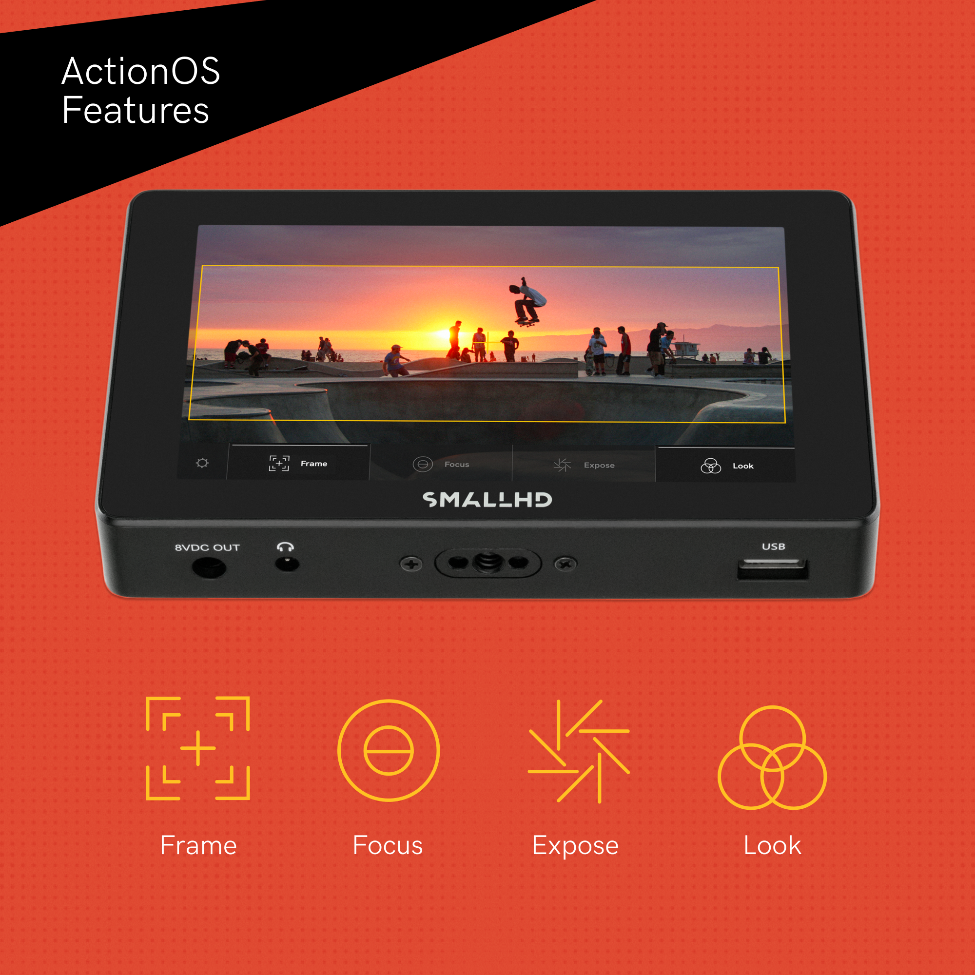 SmallHD Action 5 monitor touchscreen 5" HDMI 2000nit